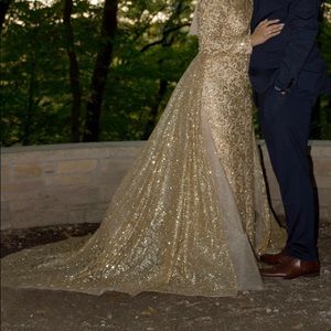 Gold ball gown dress